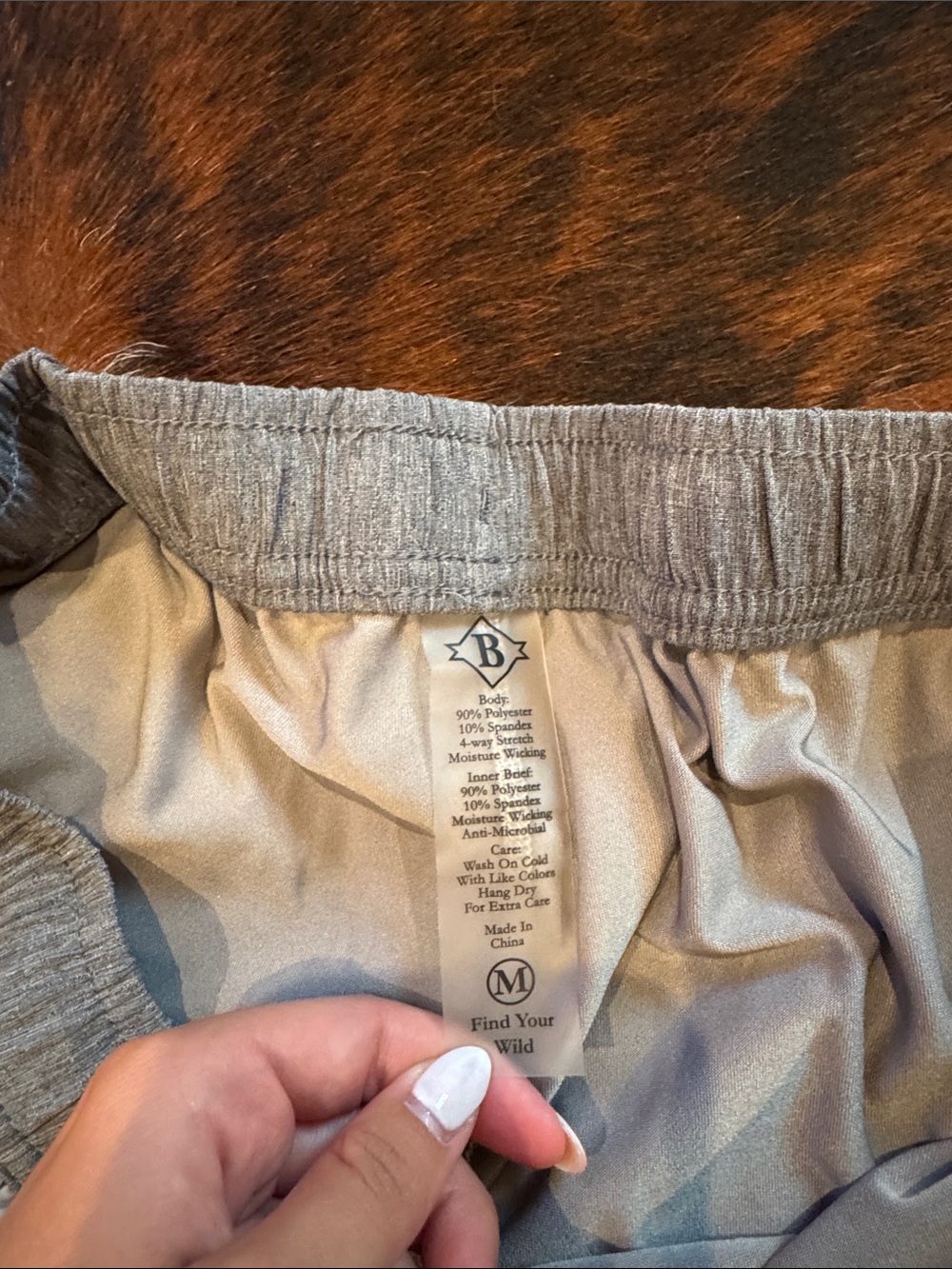 BURLEBO Gray and White Camo Athletic Shorts - Picture 3 of 3
